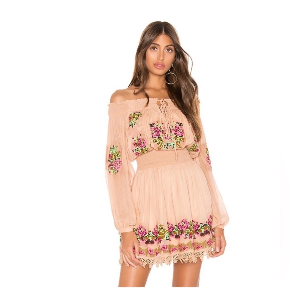 Calista embroidered dress by Tularosa